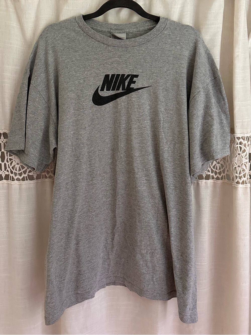 Nike Gray Short Sleeve Tee with Black Logo